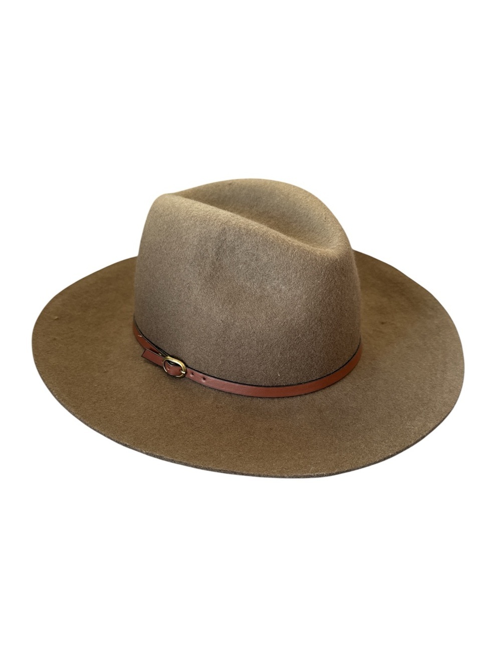 Hinge Wool Felt Wide Brim Hat – Brown – One Size